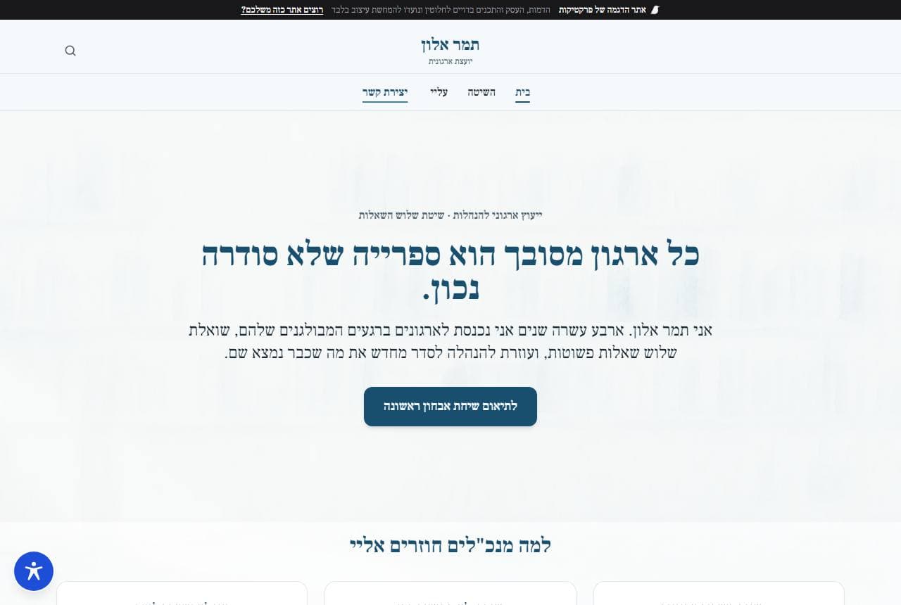 אתר הדוגמה של תמר אלון
